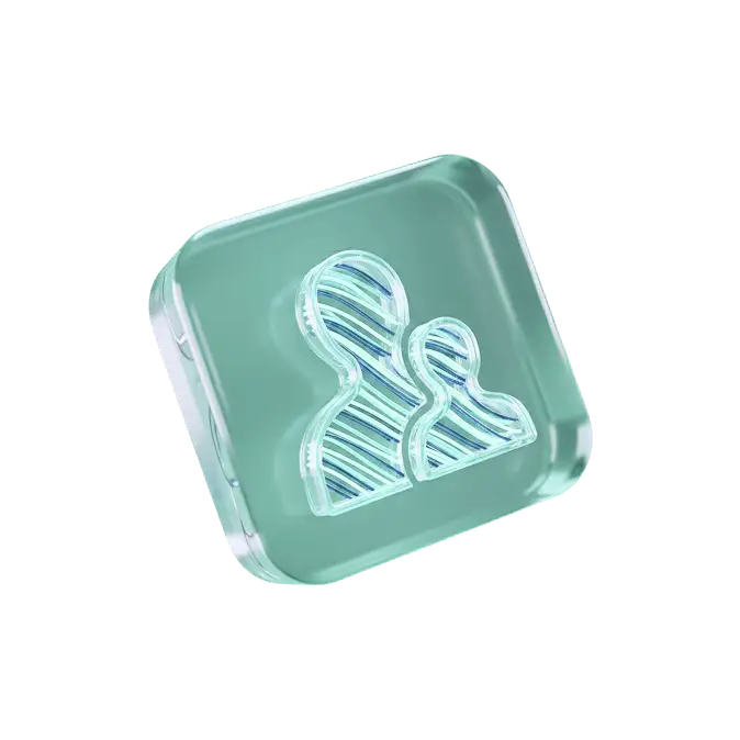 HR Outsourcing - Stylized icon of two people