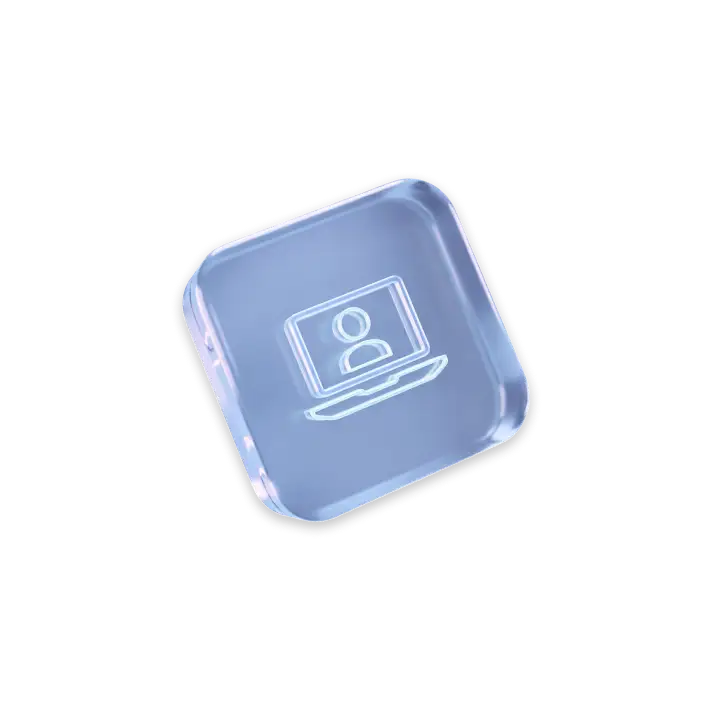 HR and payroll Software UAE - Transparent square with laptop icon